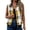 Yellow, variant on Plaid Vest for Women Plus Size V-Neck Sleeveless Flannel Layering Piece for Casual Fall Spring Outfits Outdoor Wear