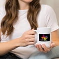 thumbnail image 2 of 15 fl oz Ceramic Mug, Fredericksburg, Texas, State Abstract Watercolor, Black Background, Dishwasher & Microwave Safe, 2 of 5