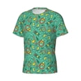 thumbnail image 3 of Yiaed Funny Animals in Jungle Print Mens Short Sleeve Tight Fit T-Shirt, Crewneck Casual Tee-Large, 3 of 5