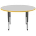 thumbnail image 7 of ECR4Kids 48in Round Premium Thermo-Fused Adjustable Activity Table Grey/Yellow/Black - Super Leg, 7 of 7