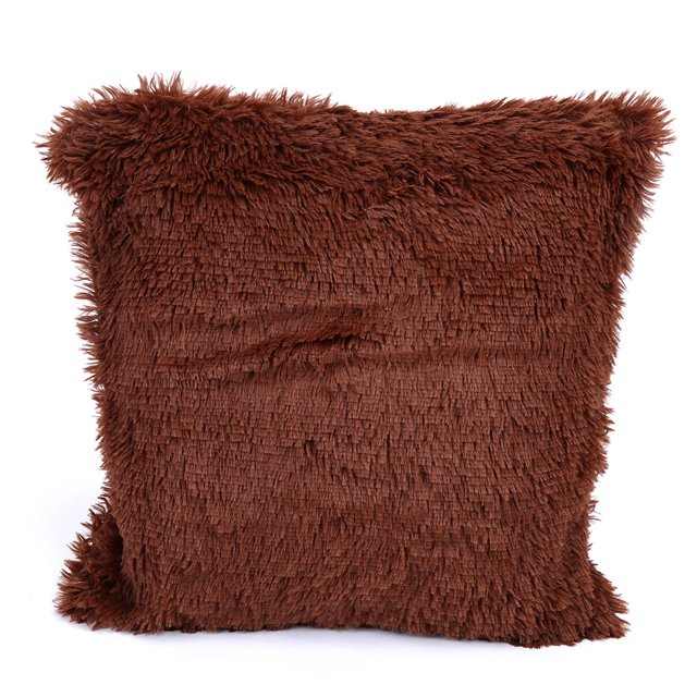 Nuevo Funda de cojín de Color liso, decoración del hogar, cama, sofá, funda de almohada marrón