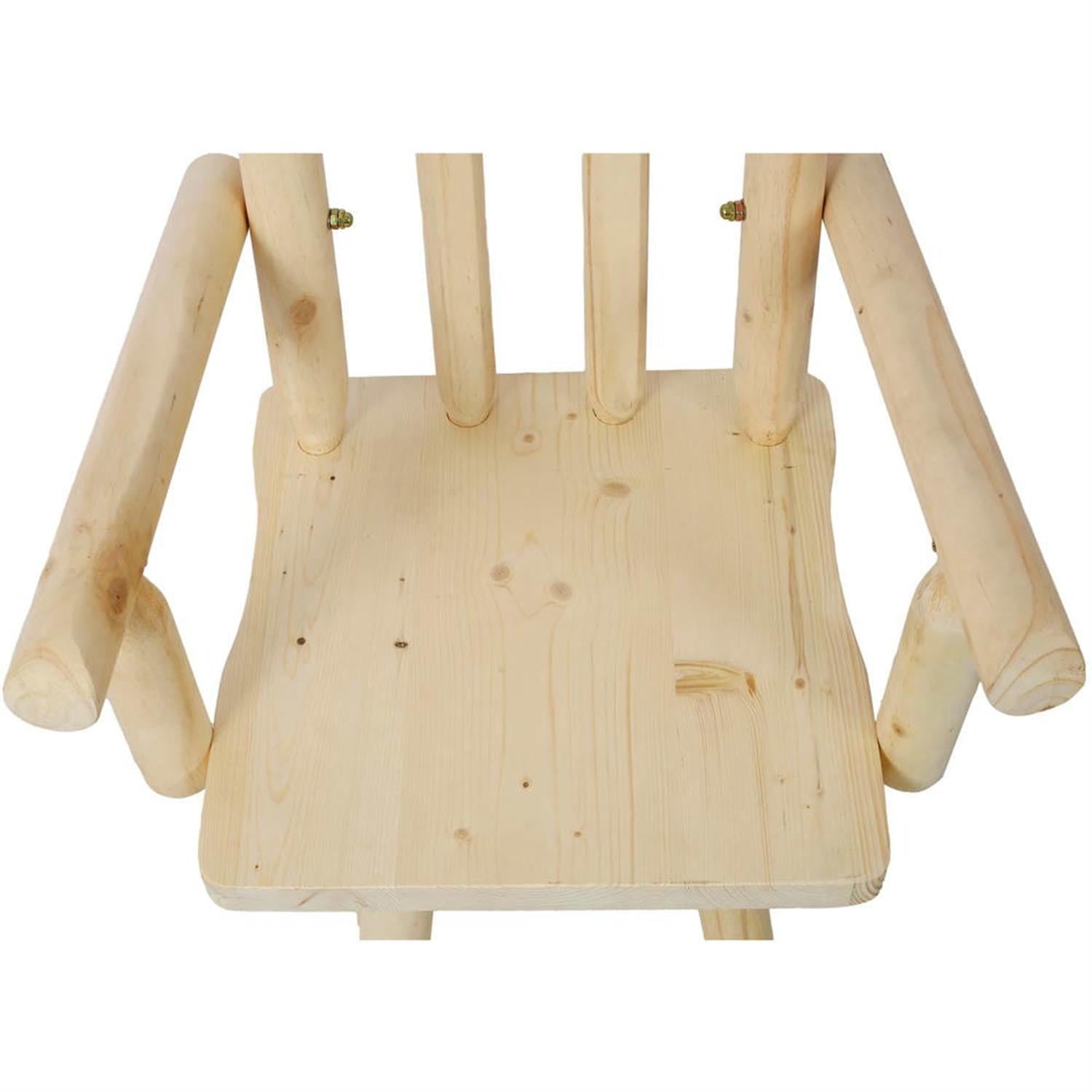 Demi Bonn 49" Counter Height Bar Stools, Rustic Barstools with Back, Wide Armrest, Kitchen Island Countertop Chairs for Dining Room, Beige