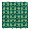 thumbnail image 2 of Ambesonne Floral Shower Curtain, Digital Minimalist Flower, 69"Wx75"L, Forest Green and Peach, 2 of 4