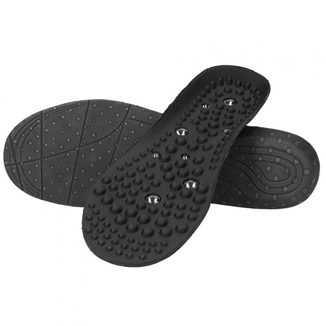 Plantillas de masaje con terapia magnética para pies Zapato transpirable Plantillas de masaje para aliviar el dolor en los pies (L 45 & #8209;47 negro)