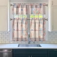 thumbnail image 3 of Nautical Seahorse Beach Curtains Set Marine Life Coral Tropical Sea Shells Fish Starfish Jellyfish Plants Cute Cartoon Ocean Coastal Creatures Summer Underwater Tier and Valance Rod Pocket Kitchen Cur, 3 of 6