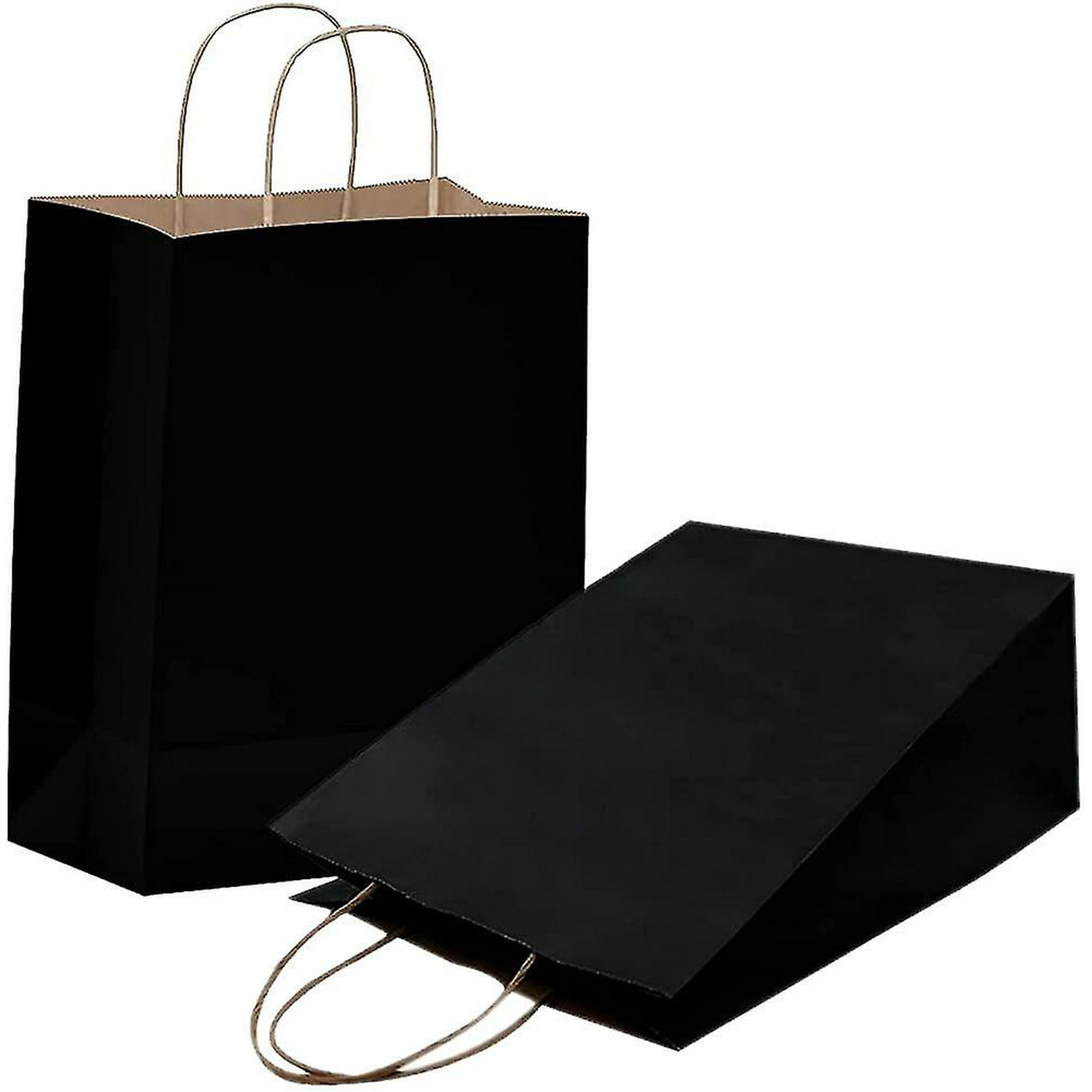 Gift Bags 12pack Small Black Kraft Paper Bags With Handle For Kids Birthday Xmas Walmart