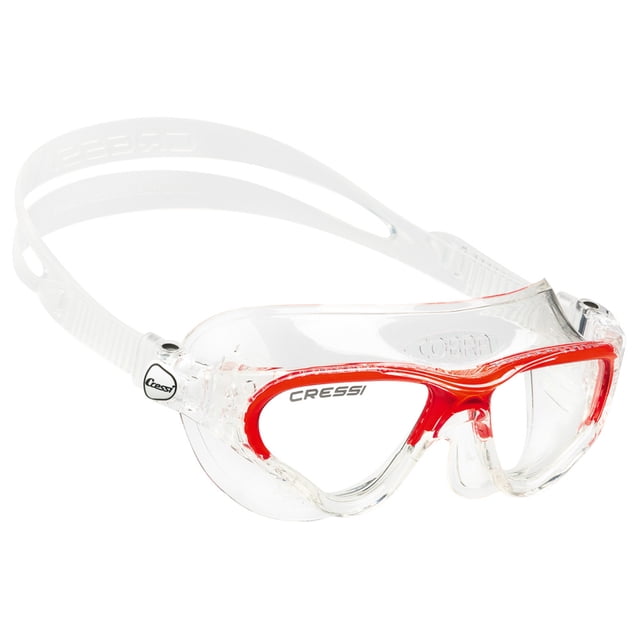 Goggle Adulto CRESSI Cobra Transparente/Rojo Lentes Transparentes