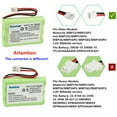 thumbnail image 3 of Kastar 5-Pack Ni-MH Battery 3.6V 1000mAh Replacement for Graco Monitor Battery 3SN-AAA75H-S-JP2, BATT-2795, Graco Digital Baby Monitor iMonitor 2791DIGI1, 2795DIGI1, 2796VIB1, A3940, iMonitor Vibe, 3 of 4