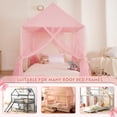 thumbnail image 6 of Princess Bed Canopy for Girls - Pink Bed Canopy Princess Castle Dreamy Playhouse Mosquito Net Reading Nook Canopies Play Tent Canopy Bed Curtains for Kids Room(Twin,Full), 6 of 8