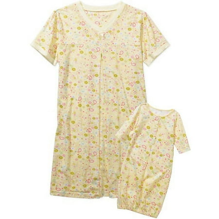 Maternity Nursing and Newborn Gown, 2-Piece Set