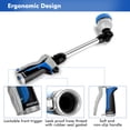 thumbnail image 7 of Restmo Metal Watering Wand, Heavy Duty Garden Hose Wand with 180° Swivel Ratcheting Head, 16'' Hose Nozzle Sprayer with 7 Spray Patterns and Flow Control, for Water Hanging Baskets and Shrubs, Blue, 7 of 7
