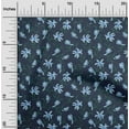thumbnail image 2 of oneOone Coton Jersey Bleu2 Tissu Floral Rétro Robe Tissu Tissu Imprimé par la Cour 58 Pouces de Large, 2 of 5