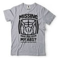 thumbnail image 5 of Funny Shirt Missing Abs Shirt Gym Joke Shirt Gym Gifts Fitness Workout Shirt Bodybuilding Gift Tee, 5 of 6