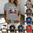 thumbnail image 1 of WJJIAO Women's 250th Anniversary Print Shirt Bald Eagle and USA Flag 250 anniversary usa flag Patriotic Tshirt, 1 of 2