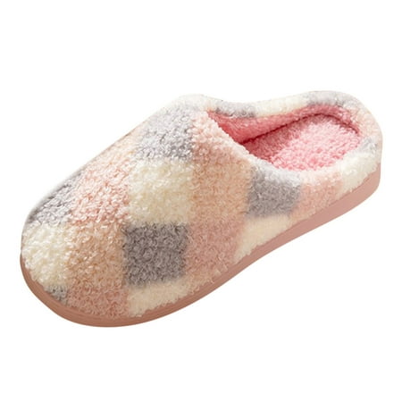 

knqrhpse slippers for women Couples Slip-On ry Plush Flat Home Winter Open Toe Keep Warm Shoes womens slippers house slippers for women