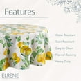 thumbnail image 4 of Vintage Lemon and Citrus Blooms Water- and Stain-Resistant Vinyl Tablecloth with Flannel Backing, Round, 4 of 7