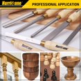 thumbnail image 4 of Juego de cinceles para madera HURRICANE, 8 piezas, herramientas para tornear madera con caja, 4 of 9