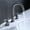 Chrome, variant on Bathroom Facets for Sink 3 Hole Copper Double Handle Hot Water and Cold Water Bathroom Basin Faucet-Chrome