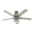 thumbnail image 5 of Hunter 52 inch Indoor Ceiling Fan with LED Lights and Remote Control - Smart Ceiling Fan, Standard Mount, 5 Blades, For Bedroom, Living Room, or Kitchen, Quiet - Techne 52310, Matte Silver, 5 of 20