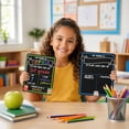 thumbnail image 4 of ZCNKMX First Day of School Chalkboard Sign, Small Wooden Reusable Blackboard for Milestone Photo Prop Classroom Decor, Multicolor_A a0118, 4 of 7