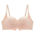 thumbnail image 2 of Swuxness Women's Push Up Wireless Bra, Womens Bras, Women Solid Color No Underwire Push Up Support Seamless Breathable Comfortable Bras Pink, 34/85BC, 2 of 3