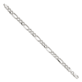 thumbnail image 2 of 925 Sterling Silver 7.25mm Figaro Chain Bracelet, 2 of 6