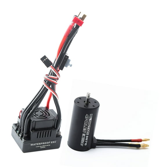 1/10 Waterproof 3670 2650KV Brushless Motor 120A Brushless ESC Combo Set For 1/8 Remote Control Car Truck
