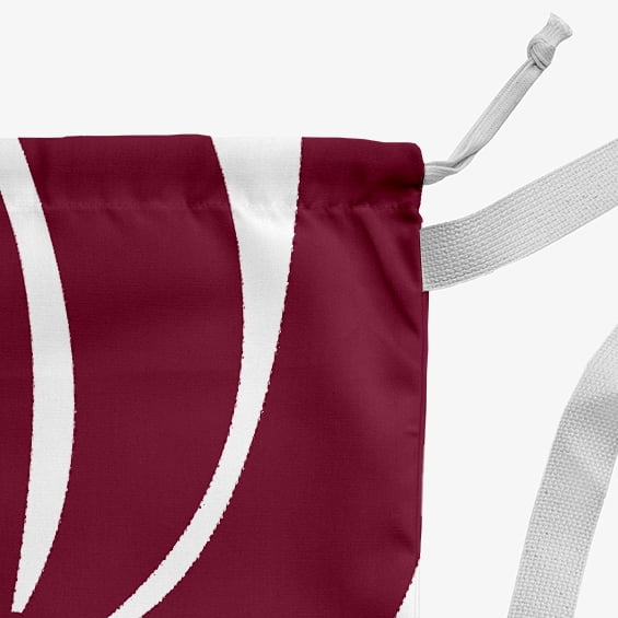 Simply Daisy Whirl of The Season Geometric 18 x 29 in Cranberry Laundry Bag