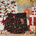 thumbnail image 6 of Rocae Red Chili Print Christmas Drawstring Linen Gift Bag with Drawstrings Treat Bag Goody Present Bags for Christmas Party Favor, 6 of 8