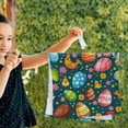 thumbnail image 2 of Easter Eggs Colorful Hand Towels 2 PCS, Grey Rabbit Kitchen Towel Ultra Soft and Highly Absorbent,Decorative Fingertip Face Towel for Bathroom Hotel, 28.3"x14.4", 2 of 4