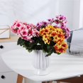 thumbnail image 4 of Fake Begonia Flower Realistic No Maintenance Easy Care UV Resistant Never Fade 9 Heads Table Centerpiece Garden Porch Window Box, 4 of 10