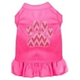 thumbnail image 1 of Canne à Sucre Chevron Patte de Chien Strass Robe Rose Vif Lg (14), 1 of 3