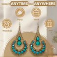 thumbnail image 7 of DESIGNICE 2 Pairs Statement Earrings for Women,Metal Plated Hollowed-Out Ethnic Style Dangle Earrings for Women,Womens Earrings Gift Sentiment,Style1, 7 of 7