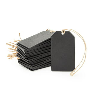 200 Pcs Black Price Tags, Gift Tags with Elastic String, Jewelry Price Tags  Writable Kraft Gift Tags for Clothes Jewelry (Black,1×0.47inch）
