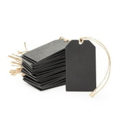 Mini Chalkboard Signs, Black Gift Tags for Bags and Labels (2 x 3.1 In, 24 Pieces)