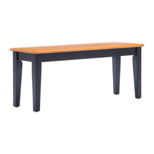 Boraam Shaker Dining Bench, Black & Oak
