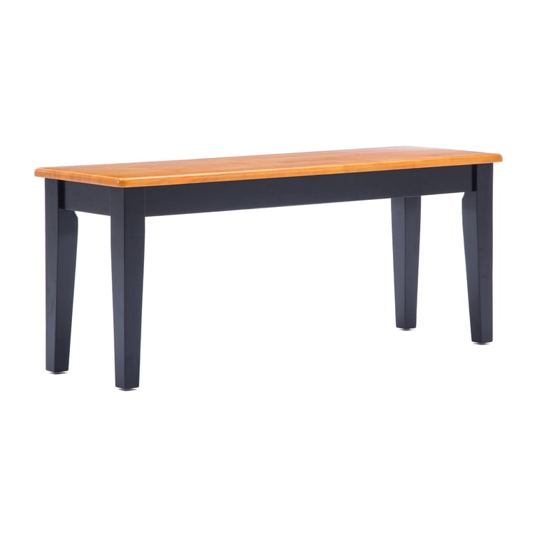 Boraam Shaker Dining Bench, Black & Oak photo 1