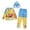 Yellow, variant on 6-7 T Kids Bathing Suits Kids UPF 50 Long Sleeve Rash Guard And Swim Trunks Set For Sun Beach Pool Surfing Activities
