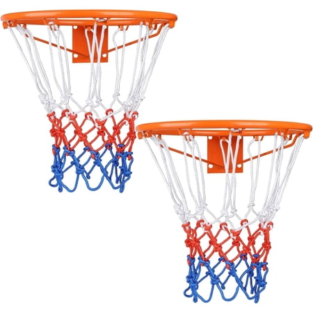 MaPinKa 2 PCS Basketball Net Replacement, Basketball Net Replacement - Standard Size Fits 12 Loops, All-Weather Heavy Duty Outdoor/Indoor Net