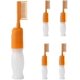 thumbnail image 1 of Botella de tinte para el cabello, aplicador de peine, herramienta profesional para teñir el cabello en salón, cuidado del cabello (5 unidades, naranja-blanco), 1 of 4