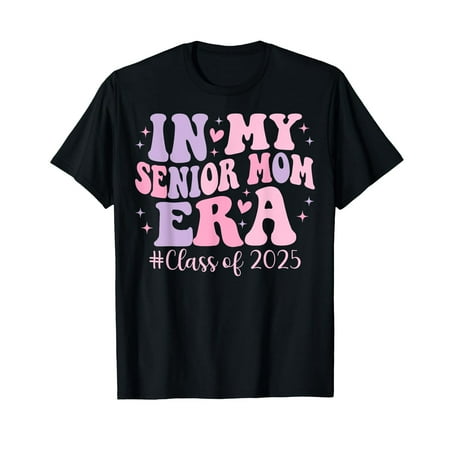 Senior Mom Era Groovy Pastel Graphic for Women Short Sleeve T-Shirt