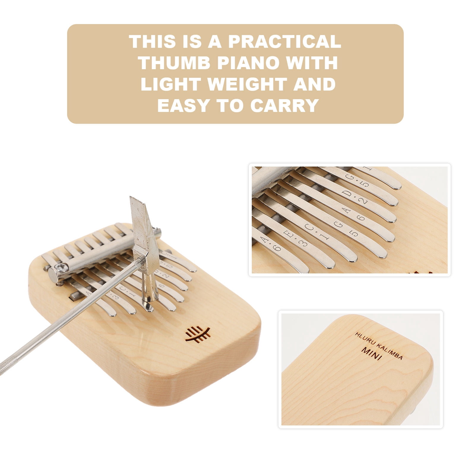 PENIKOKO Mini Kalimba Thumb Piano 17 Keys Portable Assorted Colors for Beginners Stainless Steel