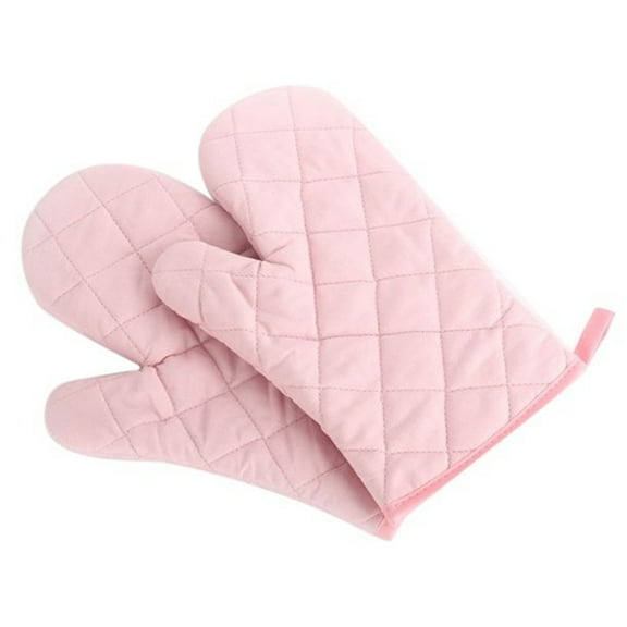 Gaiseeis Single Kitchen Cooking Microwave Oven Gloves Mitts Pot Pad Heat Proof Protected Pink