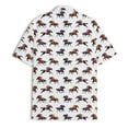 thumbnail image 3 of Retro Horse Racing Hawaiian Shirts For Men Casual Vintage Horse Mens Hawaiian Shirts Short Sleeve Button Down Shirt 1, 3 of 7
