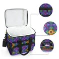 thumbnail image 6 of FORMRS Insulated Cooler Bag 24 Cans Capacity Soft Leakproof Lunch Box with Side Pockets, Purple Stained Glass Pattern, 6 of 7