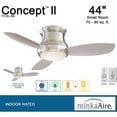 thumbnail image 2 of Minka-Aire Concept™ II - LED 44" Ceiling Fan with 3 blades - Brushed Nickel w/ Extra Wall Control - F518L-BN-W, 2 of 3