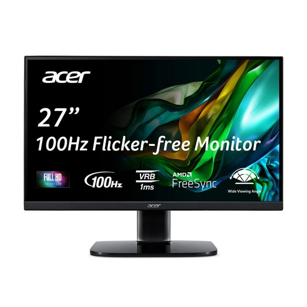 Monitor Acer KB272 Hbi negro de 27 Pulgadas Full HD para Juegos con AMD FreeSync para Oficina