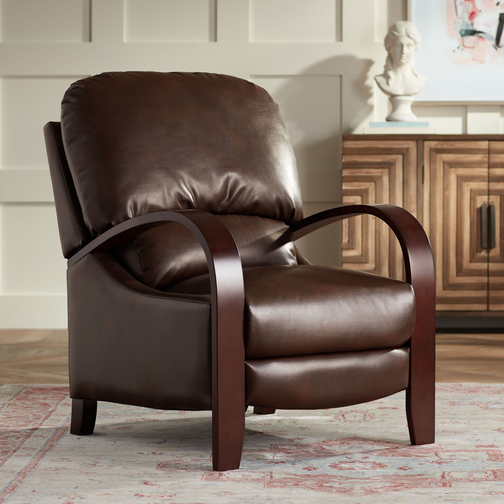 Elm Lane Cooper Legends Faux Leather Chocolate 3Way Recliner Walmart