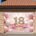 thumbnail image 5 of Pink Theme 18th Birthday Banner Decorated Happy Birthday Display Polka Dot Balloons Gold Stars Sweet 18 Backdrop for 18th Birthday Party Girls' Birthday Indoor Celebration, 5 of 9