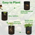 thumbnail image 3 of Livease 4 Pc 15 Gallon Potato Grow Bags with Flap, Heavy Duty Aeration Nonwoven Fabric with Handle, 3 of 7